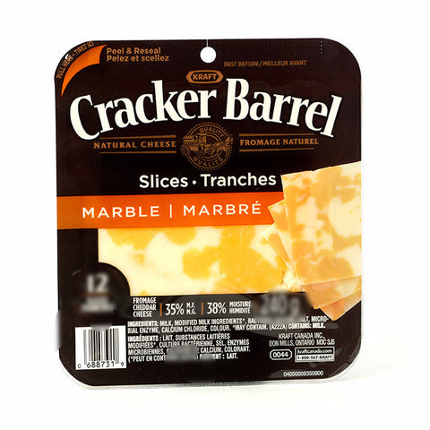 Cracker Barrel Marble Cheddar Slices 1kg