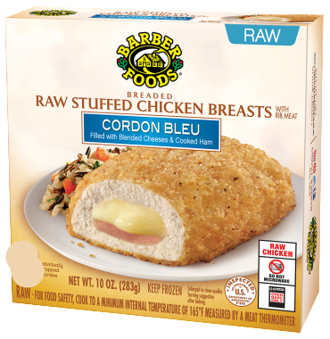 Barger Foods Frozen Cordon Swiss Chicken 8x142g