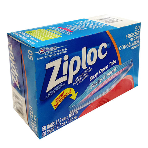 Ziploc Medium Freezer Bags 50 Bags